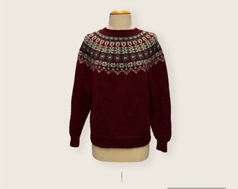 pull en jacquard vintage