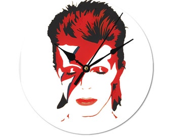 Relógio de madeira Ziggy Stardust. Mais informações em www.posterify.eu