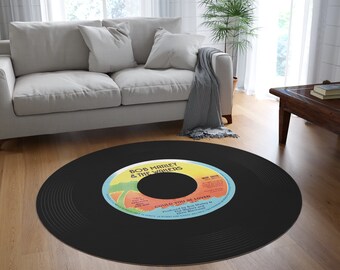 Bob Marley Vinyl Record Floor Mat, Could You Be Loved