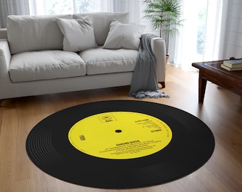 Tapete para música com a estampa "Dancing Queen" do ABBA (single em vinil). Presente perfeito. Mais de 100 tapetes musicais em www.posterify.eu