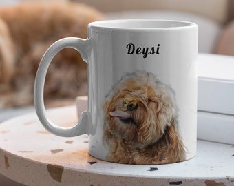 Custom Pet Photo Mug: Personalized Dog Memorial Gift