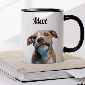 Custom Pet Photo Mug: Personalized Dog & Cat Coffee Cup
