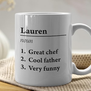 Personalized Name Definition Mug 11 oz, Design Your Mug, Gift, Ideas Presents For Mum Dad Birthday Christmas Mothers Fathers Day - #257