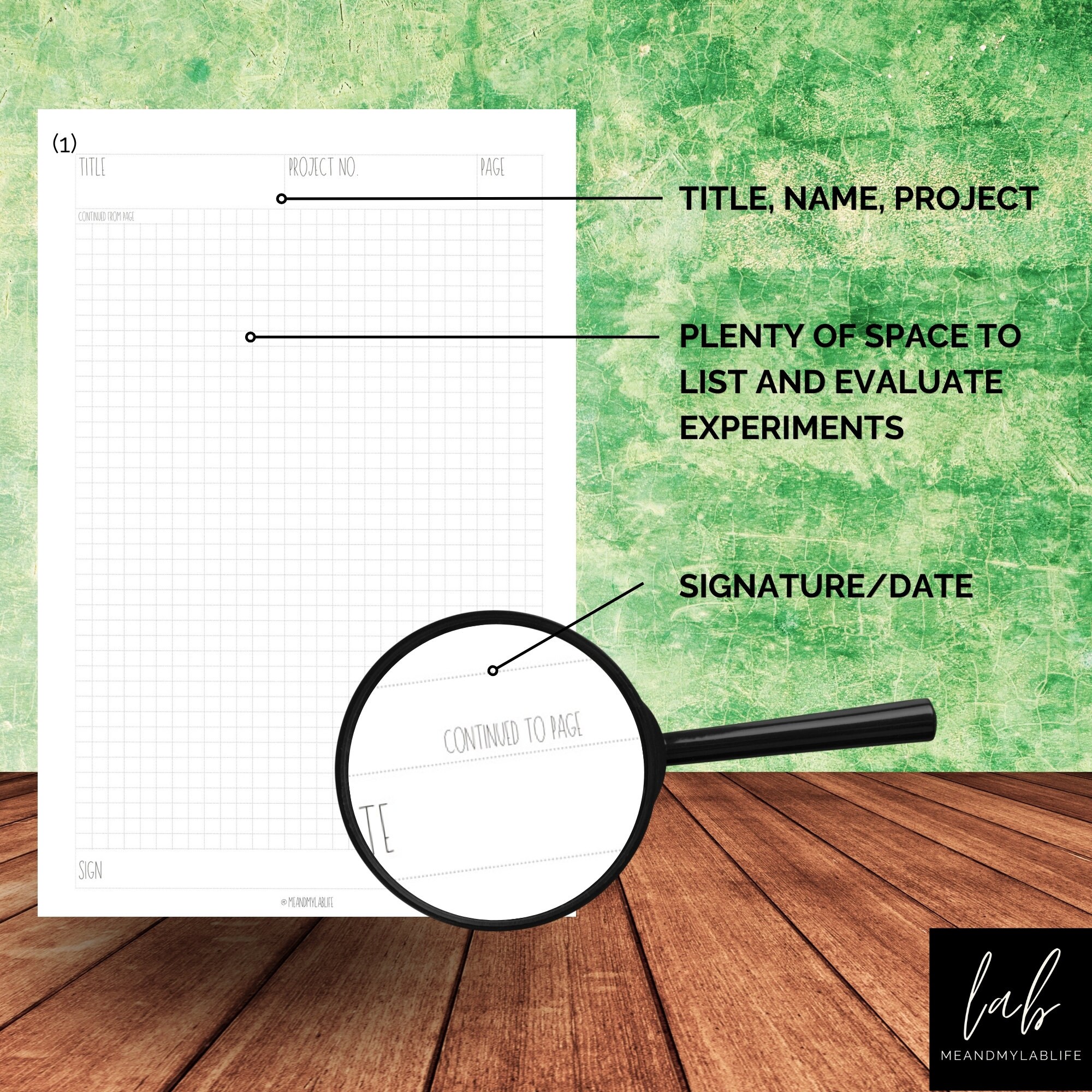 Lab Notebook Base Digital Laboratory Notebook for Students Researchers ...