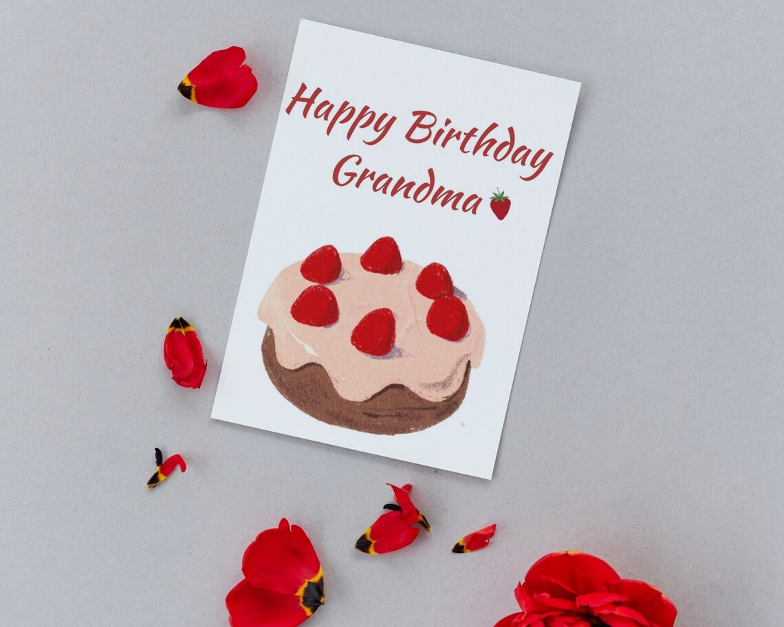 Printable Birthday Card for Grandma Happy Birthday Grandma - Etsy