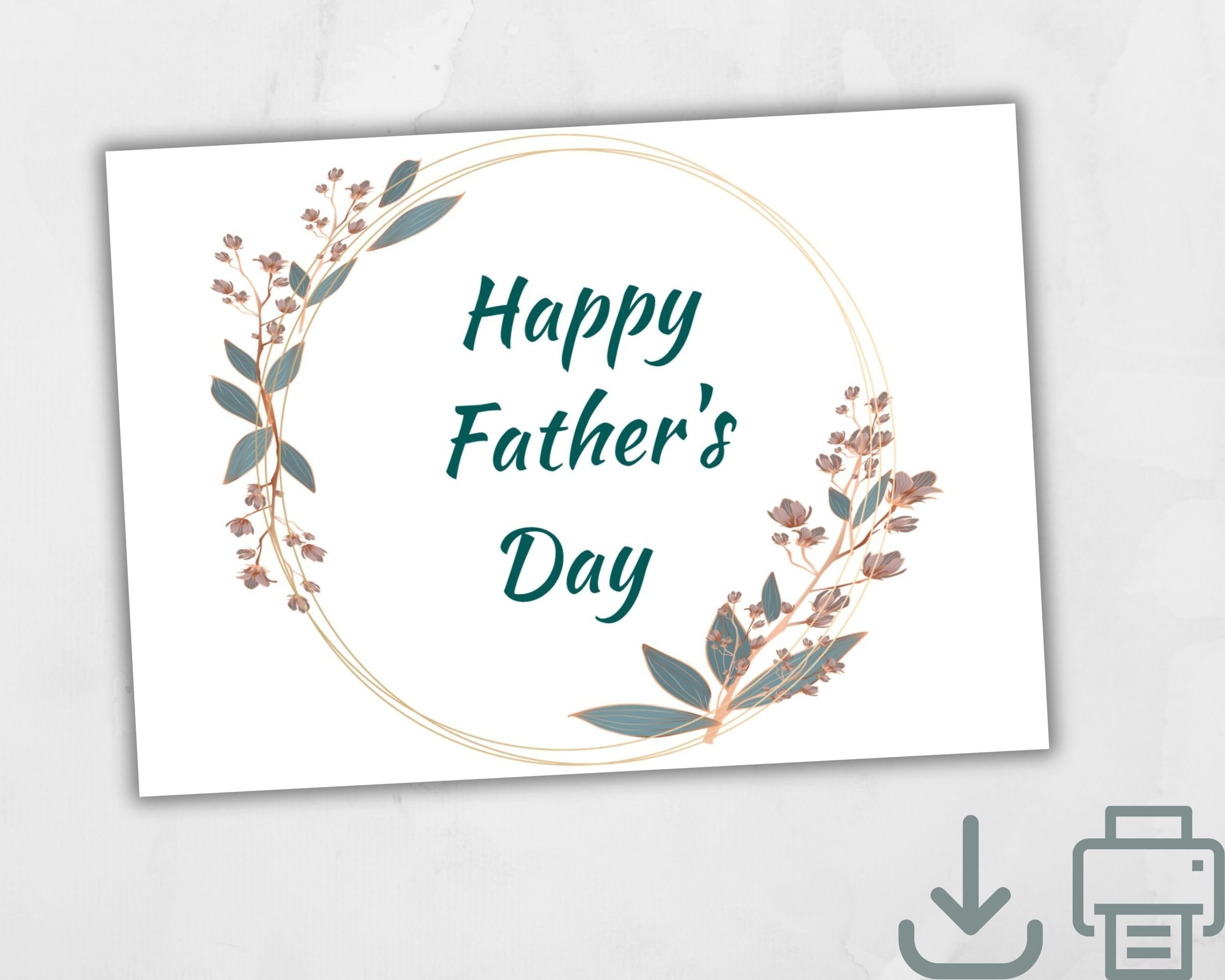 Happy Father's Day Printable Card / Instant Download PDF - Etsy
