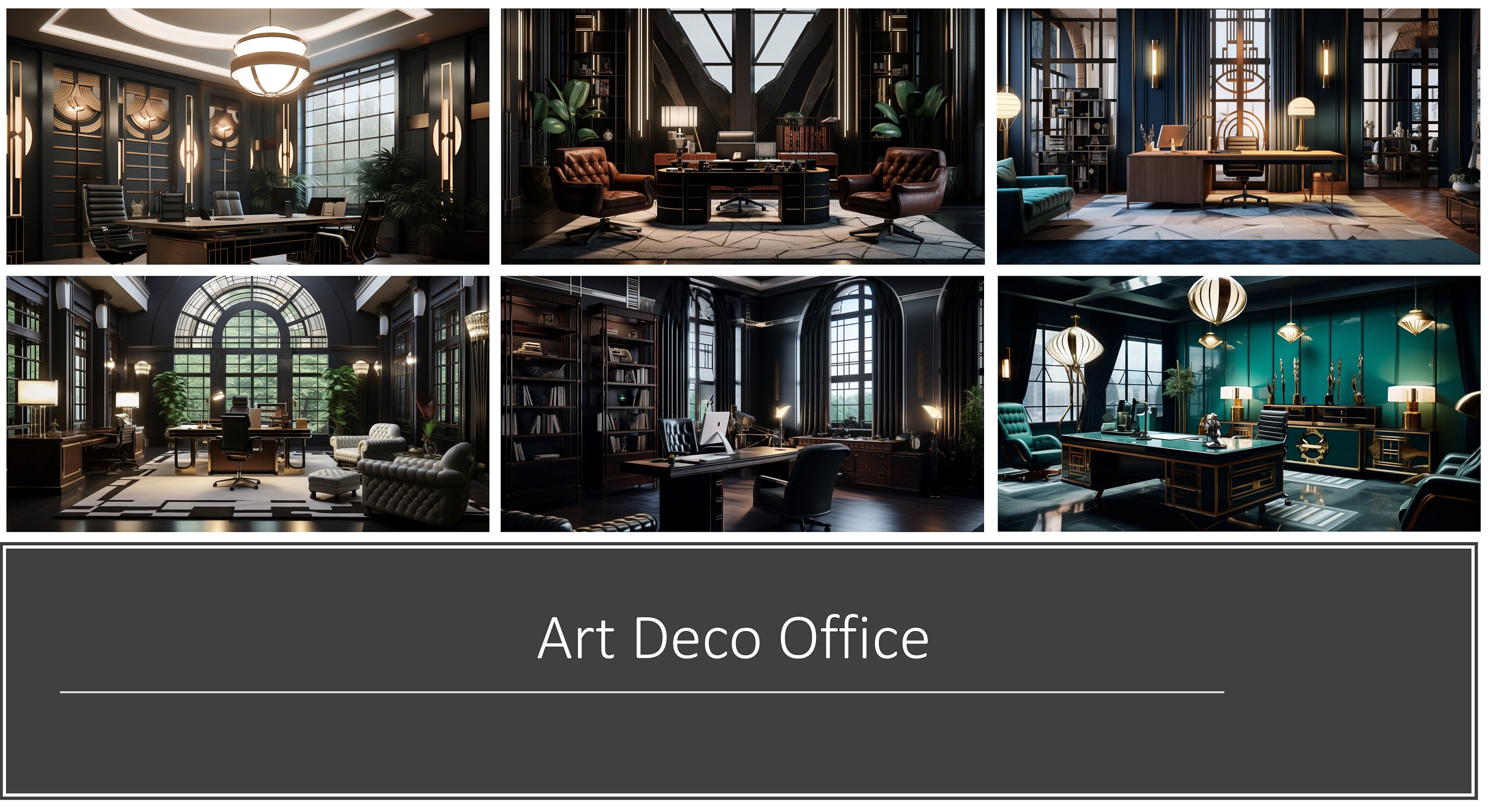 Art Deco | Virtual Background Pack | Backdrop | Office Background ...