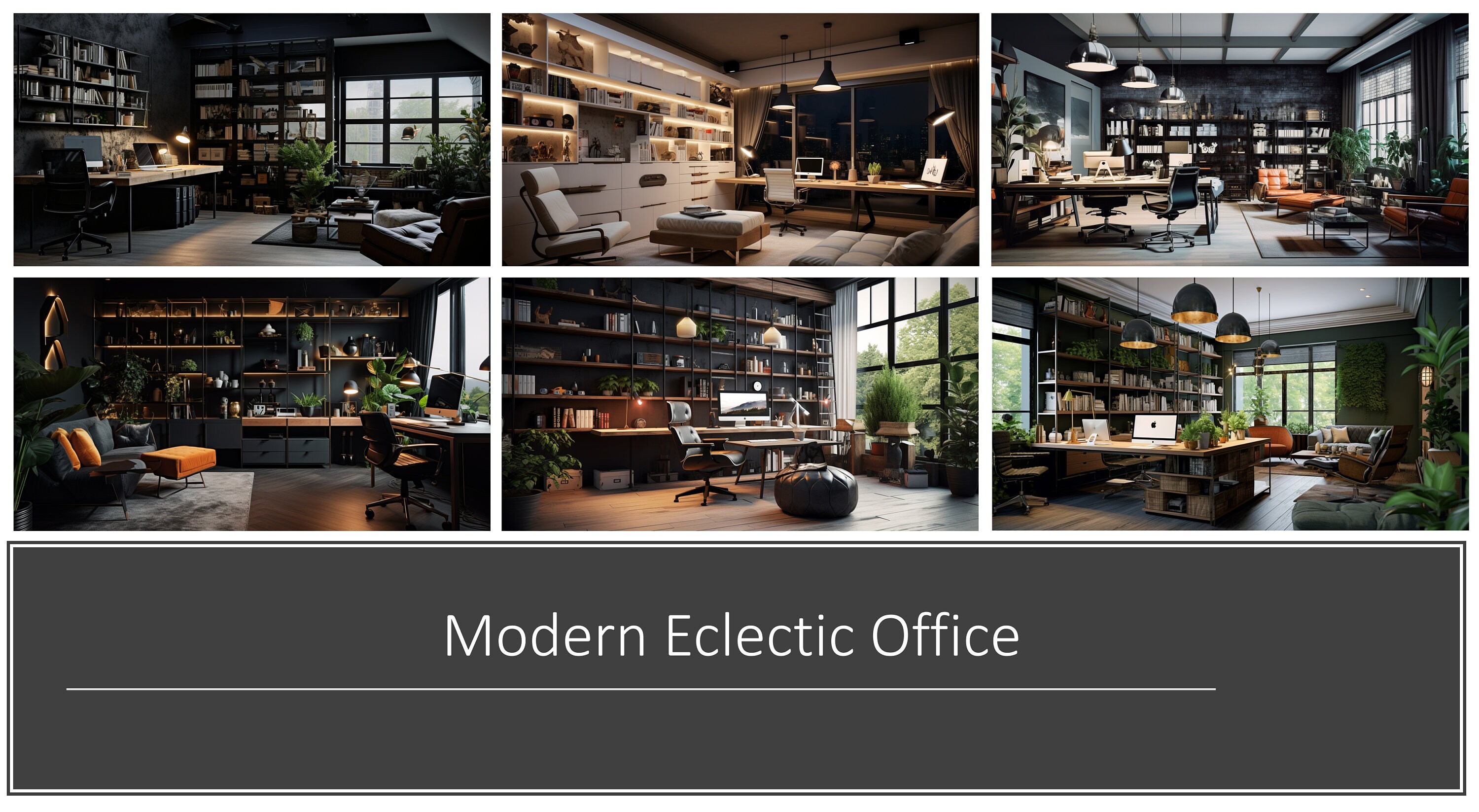 Modern Eclectic | Virtual Background Pack | Backdrop | Office ...