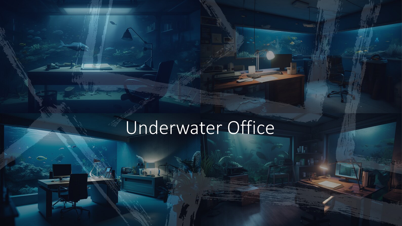 Underwater Office Virtual Background Pack Backdrop Office Background