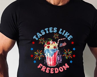 Tastes Like Freedom Shirt,Patriotic Popsicles Tee ,American Patriotic Day,Freedom 4th Of July Shirt,Fourth of July Tee, Independence Day Tee