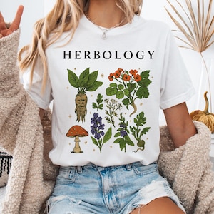 Herbology Plants Shirt, Herbology Shirt,Gift For Plant Lover, Botanical, Plant Lover Tee,Plant Wizard Pottery,Gardening Shirt,Gift For Plant