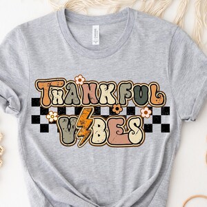Thankful Vibes Leopard Retro Shirt,Fall Shirt,Thanksgiving Shirt,Hello Pumpkin,Fall Vibes,Thankful Grateful Blessed Shirt,Thanksgiving Shirt
