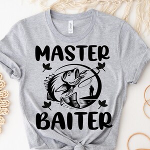 Master Baiter Shirt for Man | Fishing Gifts for Men | Bass Fishing T-Shirt - Dad Christmas Gifts - Fishy T-Shirt, Husband Shirt, Dad Gift