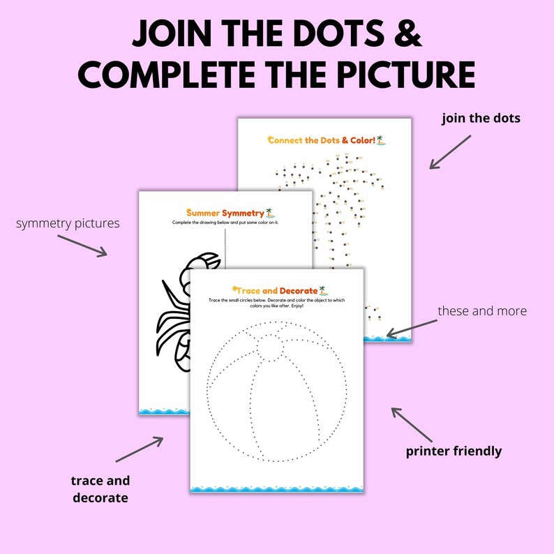 summer-activity-sheets-for-kids-printable-kids-activity-etsy