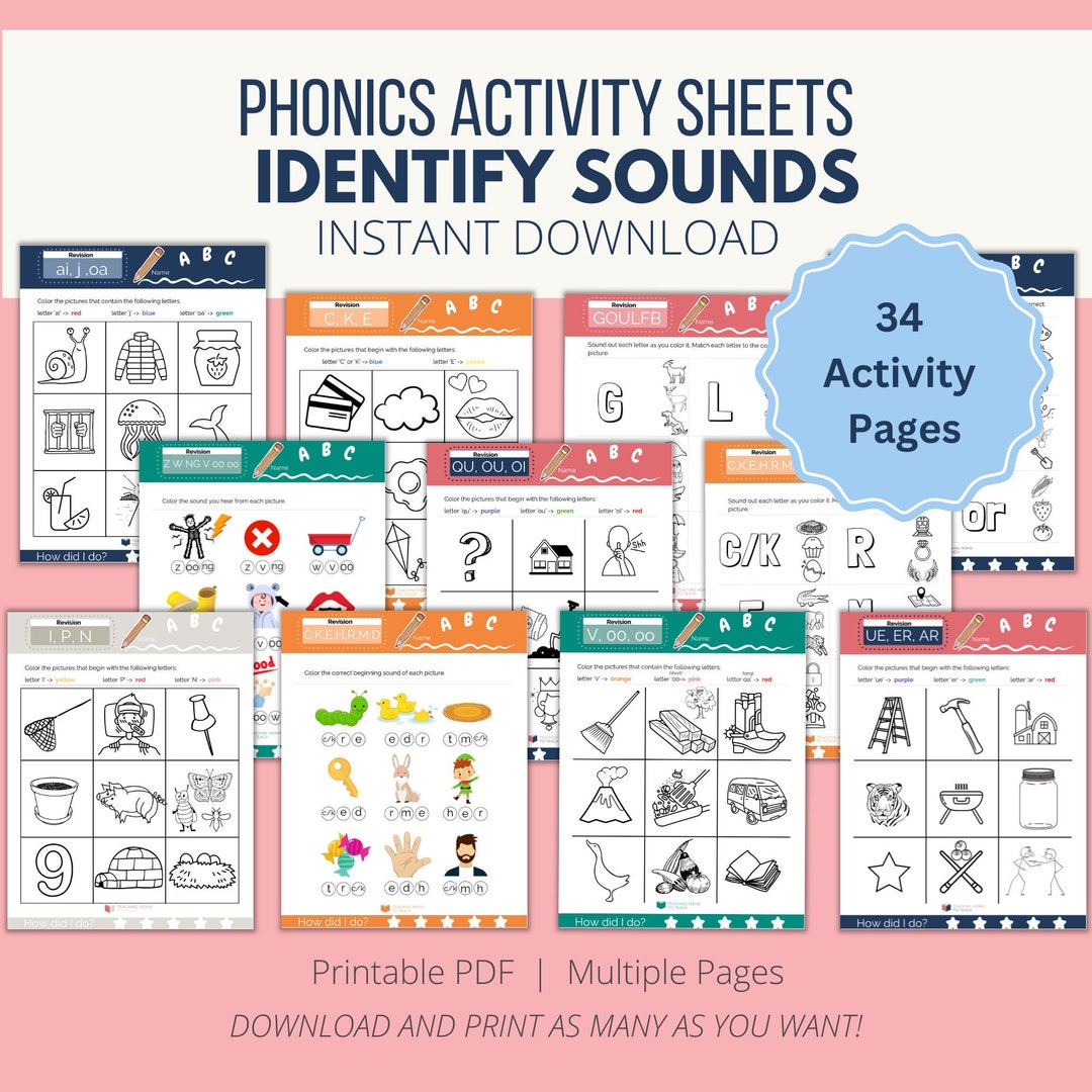 Phonics Worksheets, Back to School, Phonics Printables, Phonics