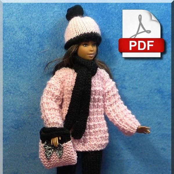 Fashion Doll Outfit - PDF Knit Number 19 (French only)