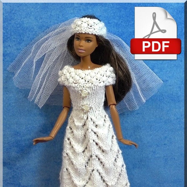 Tenue Mariée Poupée Mannequin - PDF Tricot Numéro 16 (french only)