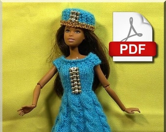 Fashion Doll Princess Dress - PDF Knitting Number 18