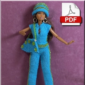 Muñeca de moda PDF Tricot Número 11 sólo en francés imagen 1