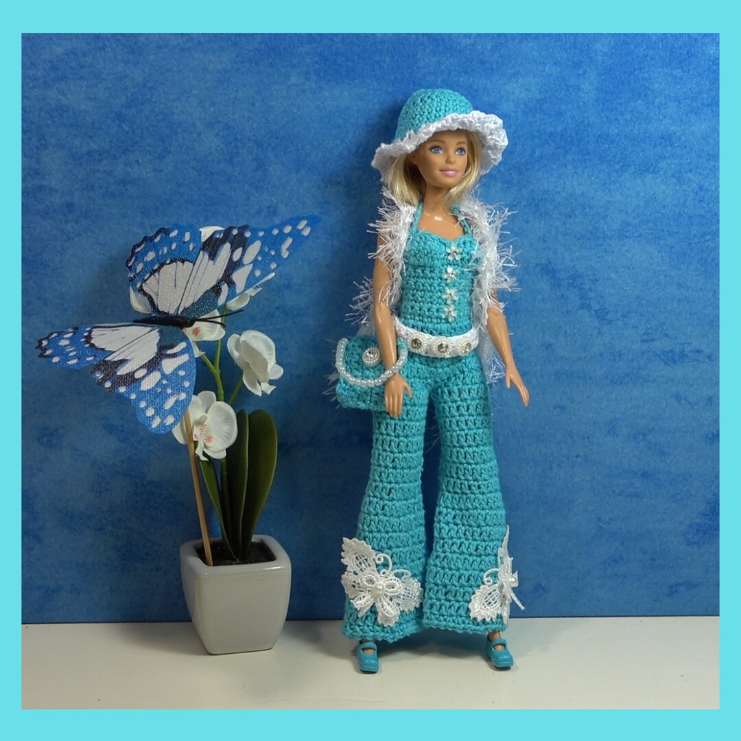 Barbie Doll Jumpsuit Handmade Crochet Etsy