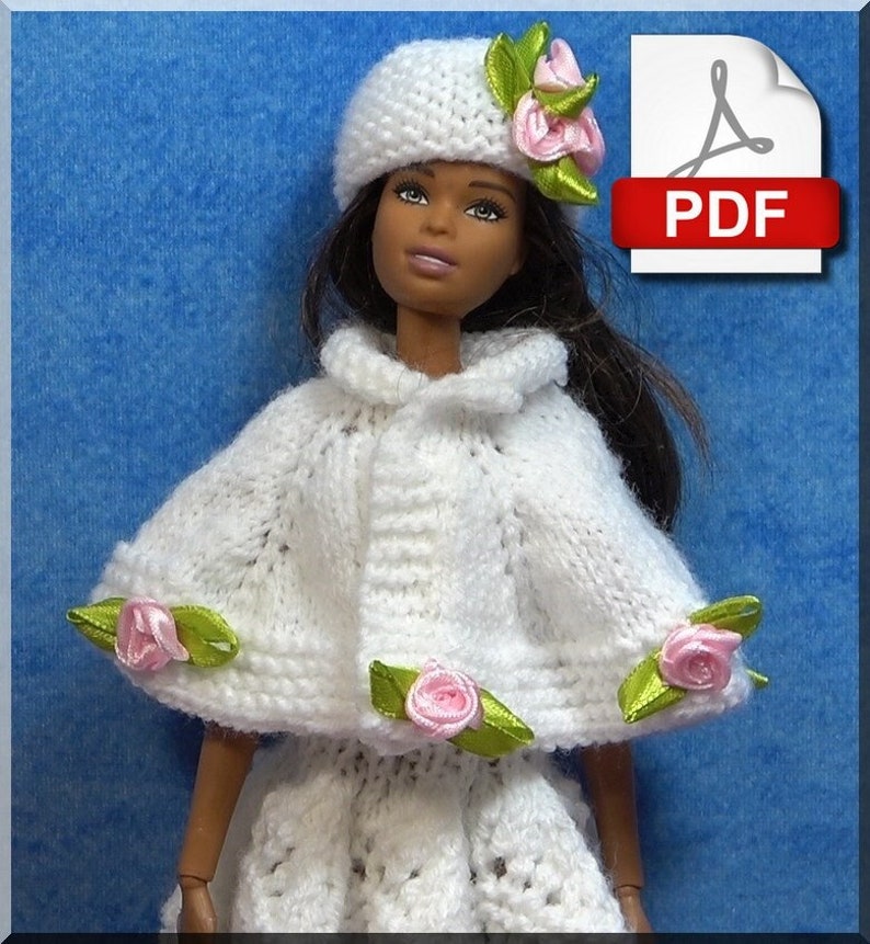 Tenue Mariée Poupée Mannequin PDF Tricot Numéro 31 french only image 1