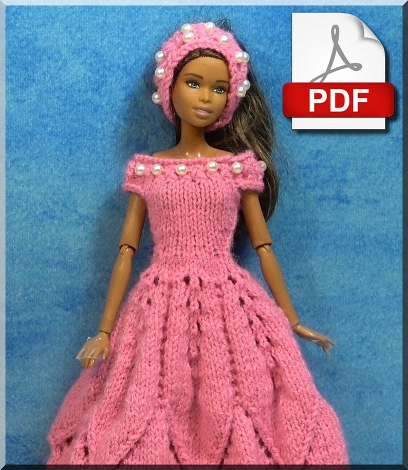 Fashion Doll Outfit PDF Tricot Number 34 French only image 1
