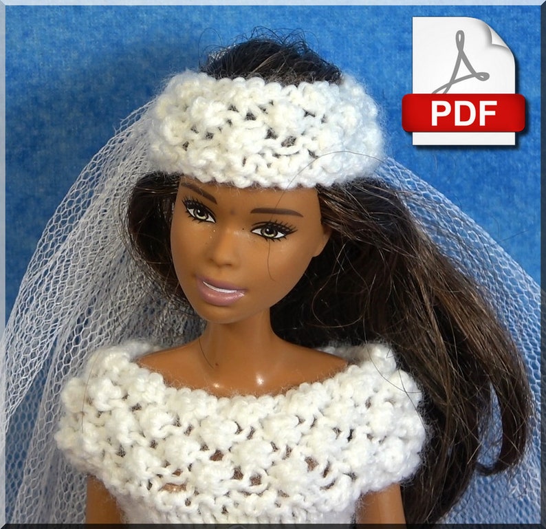 Tenue Mariée Poupée Mannequin PDF Tricot Numéro 16 french only image 3