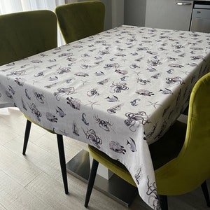 Tablecloth, Modern Tablecloth, Vintage Design, Vintage Tablecloth, Kitchen Decor Dining, Room Textile Tablecloth Table Decoration