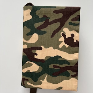 Fabric book cover military, Book Clothing, Book Protector, Textile Book Clothing, Textile Book Protector, Book Accessory, Book cover