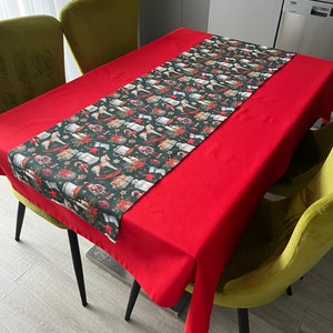 Modern Table Runner, Christmas Runner, Christmas Tablecloth, Table Runner, Kitchen Decor Dining Room, Textile Tablecloth Table Decoration