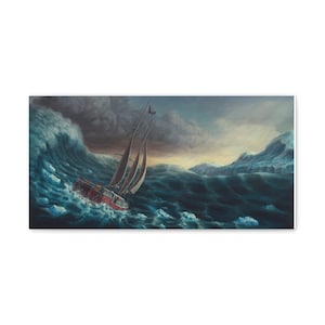 Sea Gypsies: The Far Side of the World Créditos de apertura Obra de arte / Guston Abright 2015 / Impresión sobre lienzo de pintura al óleo náutica original