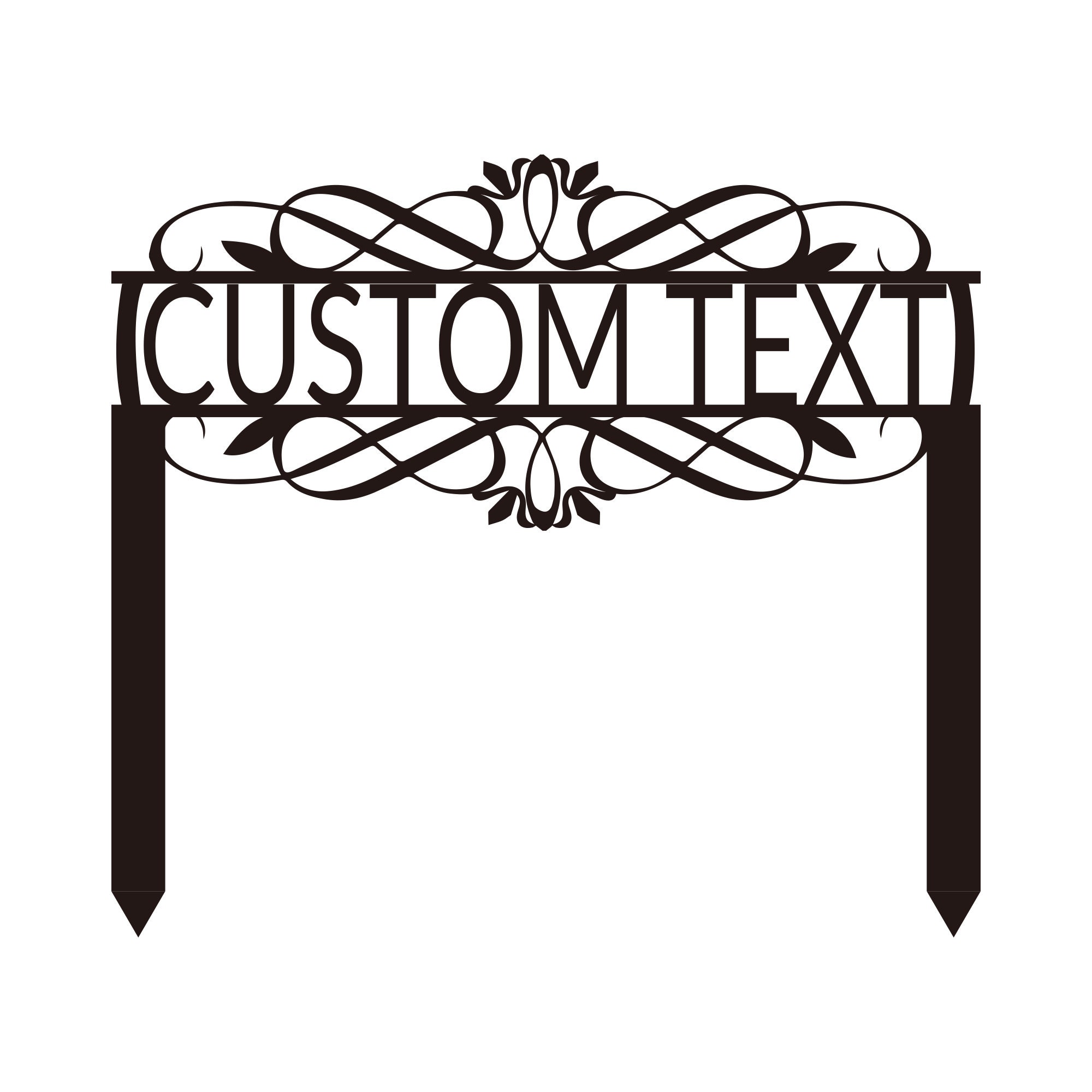 Personalized Metal Garden Sign With Stakes, Metal Garden Stake Sign