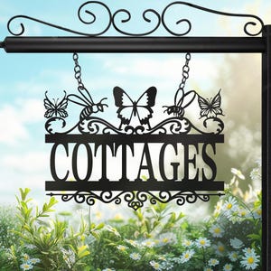 Personalized Butterfly Sign,Custom Metal Ranch Name Sign,Custom Metal Farm Sign,Farmer Home Decor, Farm Yard Farmhouse Decor,  Farm Decor