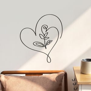 Love Shaped Metal Sign,Home  Sign Personalized , Home Wall Art,Custom Abstract Style Wall Decor, Interior Office Decor Sign