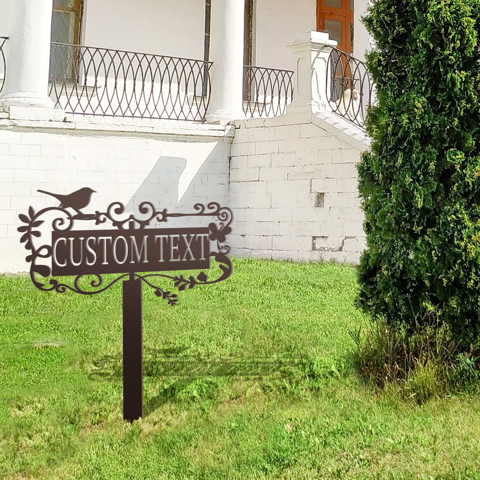 Custom Metal Garden Sign, Flower Sign With Stakes, Garden Sign