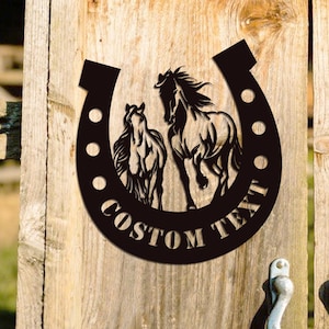 Custom Metal Horse Farm Sign,Farmer Home Decor, Custom Metal Ranch Name Sign,Personalized Farm Animals Sign,Farm Yard Farmhouse Decor