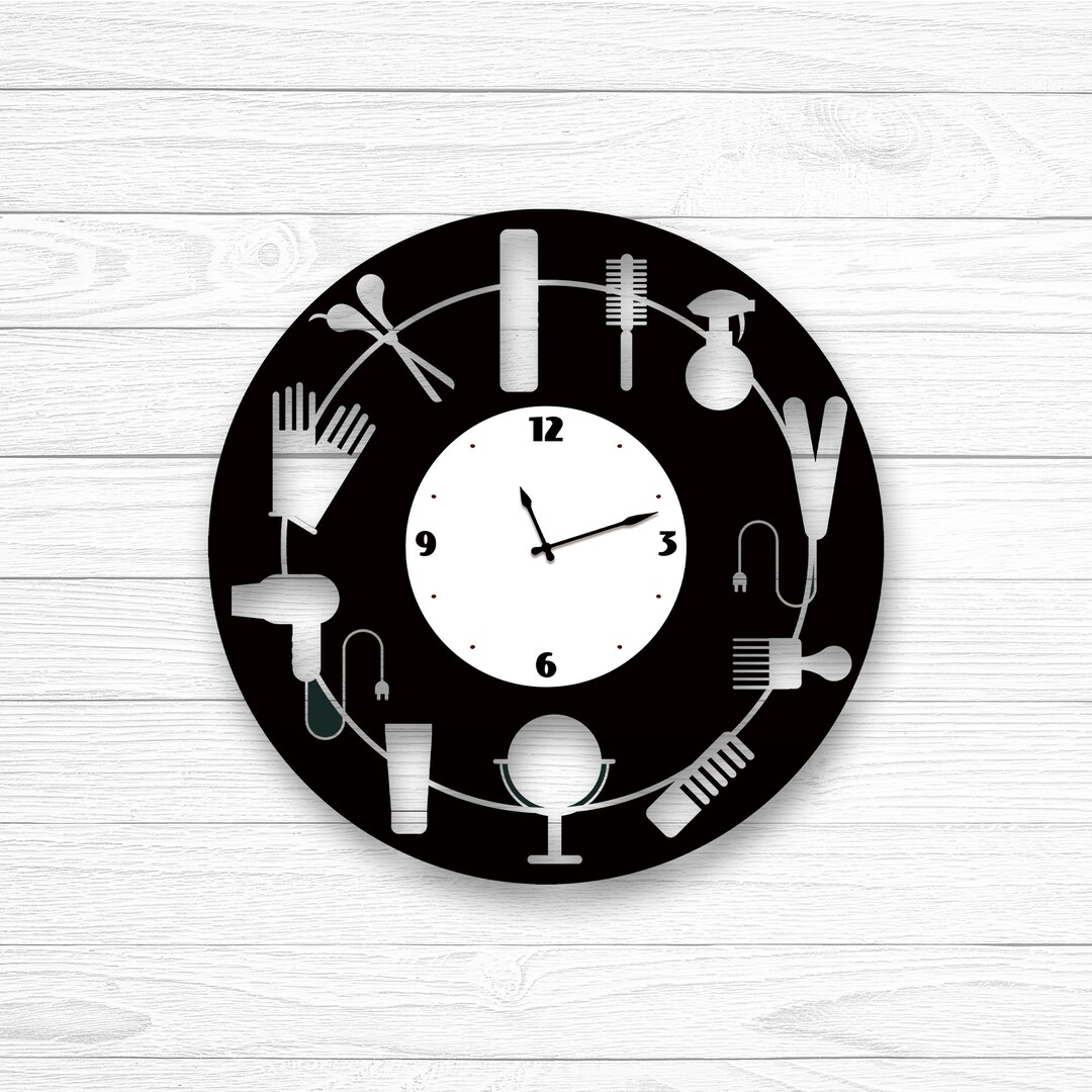 Clock Laser Cutpersonalized Wall Clock With Namehome Decor Etsy
