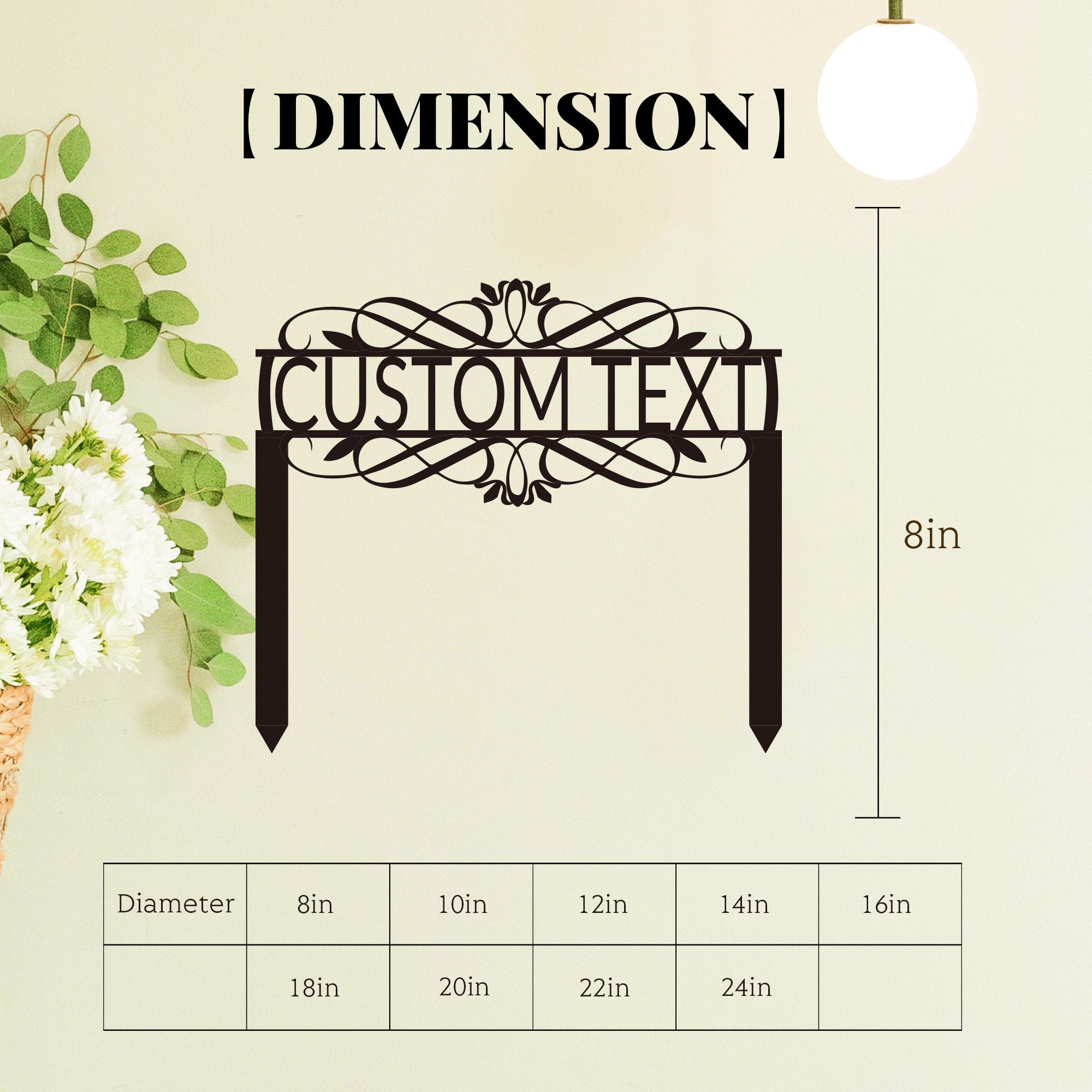 Personalized Metal Garden Sign With Stakes, Metal Garden Stake Sign