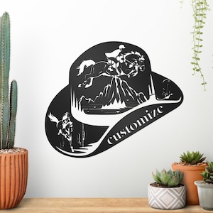 Custom Hat Metal Wall Decor,Custom Laser Logo SignHome  Sign Personalized, ,Home Wall Art, Hanging Metal Artwork, Interior Office Decor Sign