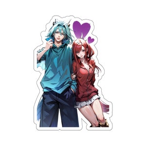 Original Anime Waifu Bunny Bartender Girl Sticker Kiss-Cut Vinyl Decal