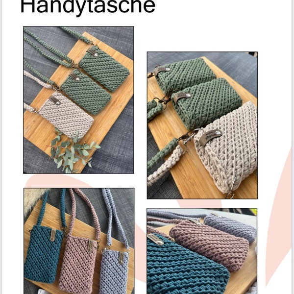 Häkelanleitung Handytasche, Anleitung zum Häkeln einer Handytasche DIY im pdf Format