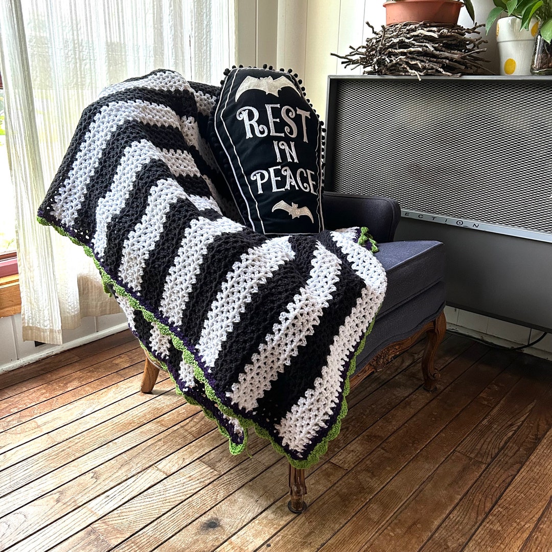 Beetlejuice Inspired Blanket Etsy