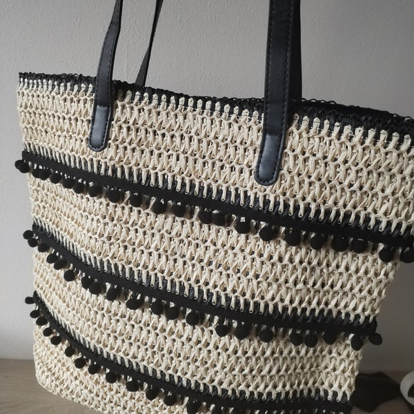 Straw Beach Bag Etsy UK
