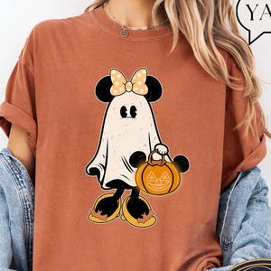 Vintage Mickey and Minnie Ghost Halloween Shirt