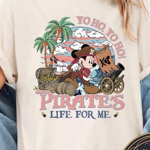Retro Mickey & Friends Disney Pirates Shirt, Yo Ho Yo Ho A Pirate&#39;s Life for Me, Disney Cruise Shirt, Family Pirates of the Caribbean