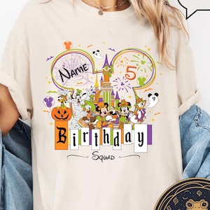 Custom Disney Halloween Birthday Shirt, Birthday Squad Shirt, Disney Birthday Girl Shirt, Disney Birthday Boy Shirt, Family Birthday Shirt