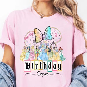 Personalized Name Age Disney Princess Castle Birthday Shirt, Disney Birthday Girl Princess Shirt, Custom Princess Disney Shirt, Disney Shirt
