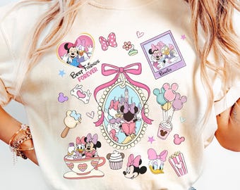 Coquette Bows Minnie and Daisy shirt, Disney With My Bestie Shirt, Disney Girls Trip shirts, WDW Magic Kingdom Disneyland Matching Girls Tee