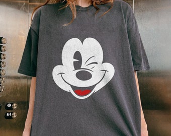 Retro Mickey Mouse Shirt, Mickey Mouse Face Shirt, Cute Mickey Shirt, Disney Mickey Shirt, Retro Mickey Shirt, Disneyland Mickey Shirt