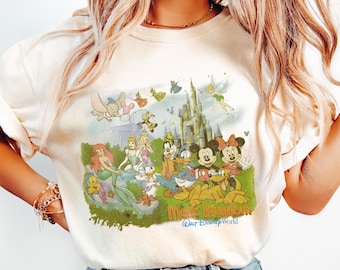 Retro Walt Disneyworld Shirt ,Vintage 90’s Disney World Magic Kingdom Shirt ,Disney Mickey And Friends Shirt,Retro Disney Shirt